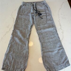 Caslon Blue and White Striped Lightweight Drawstring Pants